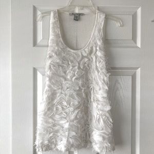 White American Rag “fuzzy” textured tank top